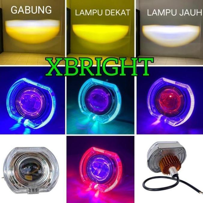 Promo Projie Ala Ala Biled Lampu Projie Biled Cr7 Angel Eyes + Devil Putih Kuning Diskon