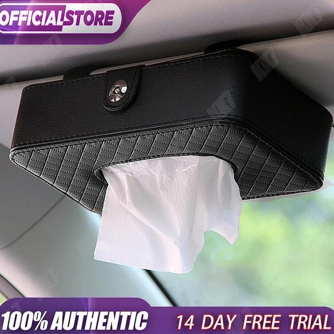 Largetempat Tisu Mobil Kotak Tissue Kulit Mobil Gantung Car Visor Box Mewah Estetik Hiasan Universal