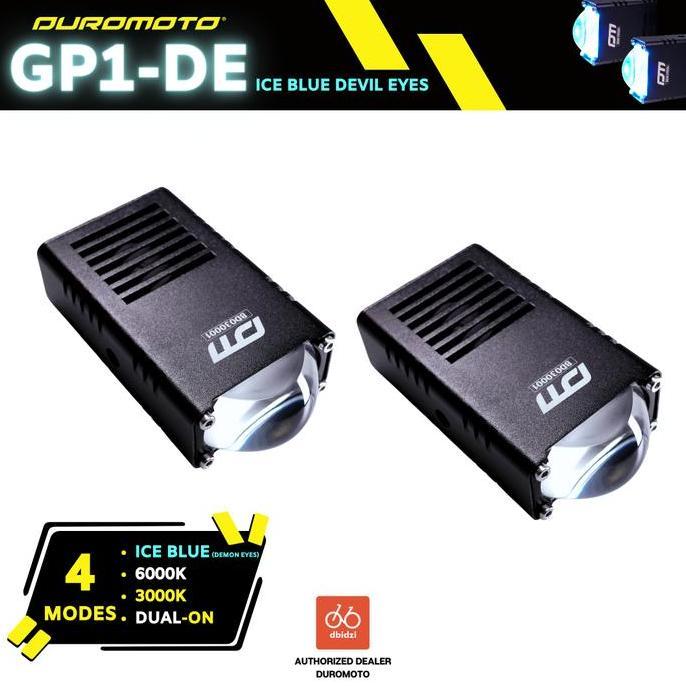 Promo Duromoto GP1 DE GP1DE GP 1 Demon Eyes Lampu Mini Foglamp LED Motor Adventure Ice Blue Demon Ey