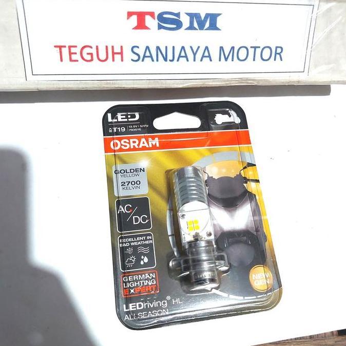 Promo Bohlam Lampu Depan OSRAM LED GOLDEN YELLOW T19 KAKI 1 AC/DC 7935YE Diskon