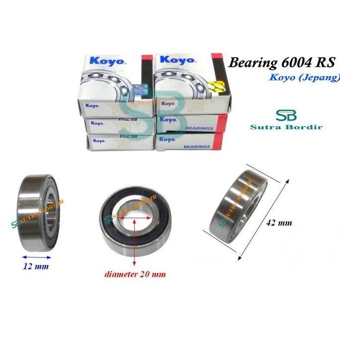 Bearing 6004RS Koyo Jepang Bearing 6004 2RS Tutup Karet 6004RS Jepang