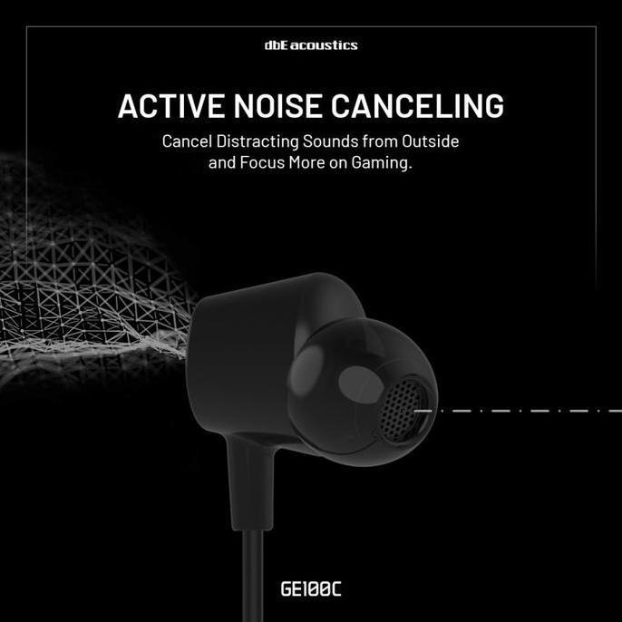 dbE GE100C Type C ANC Gaming Earphone with Microphone (TERBAIK) (TERBARU) (TERMURAH)