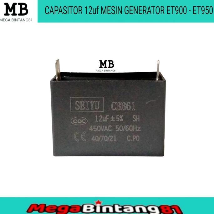 capasitor kapasitor genset 12 uf / 16 uf / 24uf capasitor genset ET900-950 body kecil DISKON