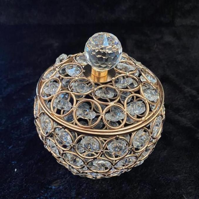 [COD] Toples Besar New Vintage Kristal Diameter 13 cm/ Toples Pajangan Estetik