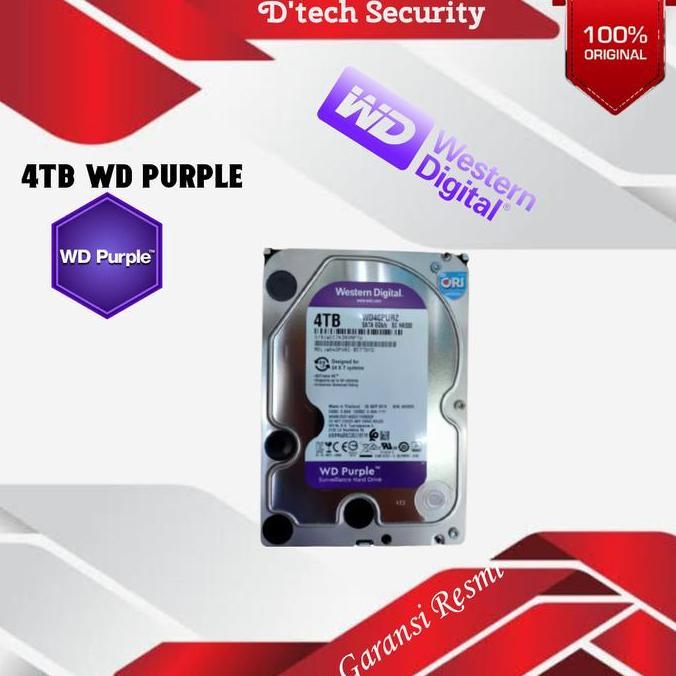 BEBAS ONGKIR - Hardisk cctv WD purple 4TB / Wd purple 4TB Original / Harddisk cctv
