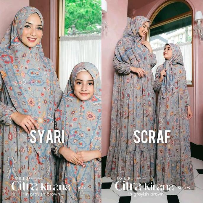 GAMIS SALE CITRA KIRANA MOM DAN ANAK CEWE FULL CERUTY PRINTING SERIES SARIMBIT OMEIRO