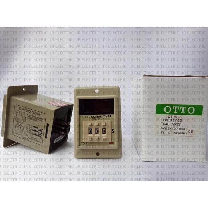 OTTO IC Timer ASY-3D 999S 99,9S 999M Sec / Min 220VAC