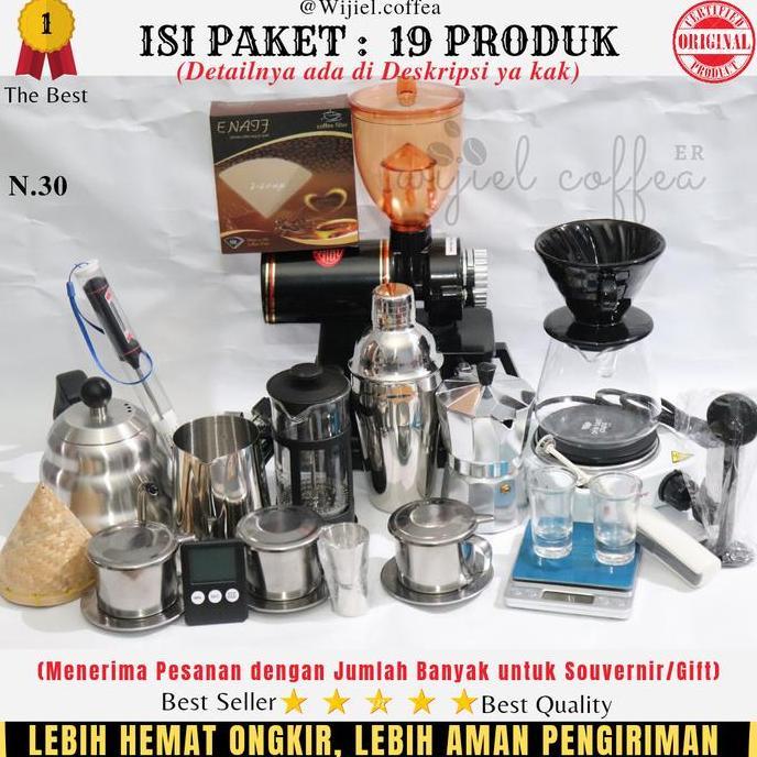 PAKET USAHA KOPI - PAKET ALAT KOPI LENGKAP MURAH - PAKET ALAT KOPI WIJIEL COFFEA - V60 - SERVER KOPI