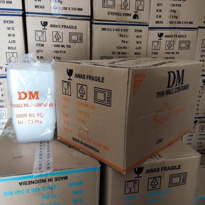 THINWALL DM SQUARE 3000 ML SQ - 3000ML SQ PERSEGI - 150 SET