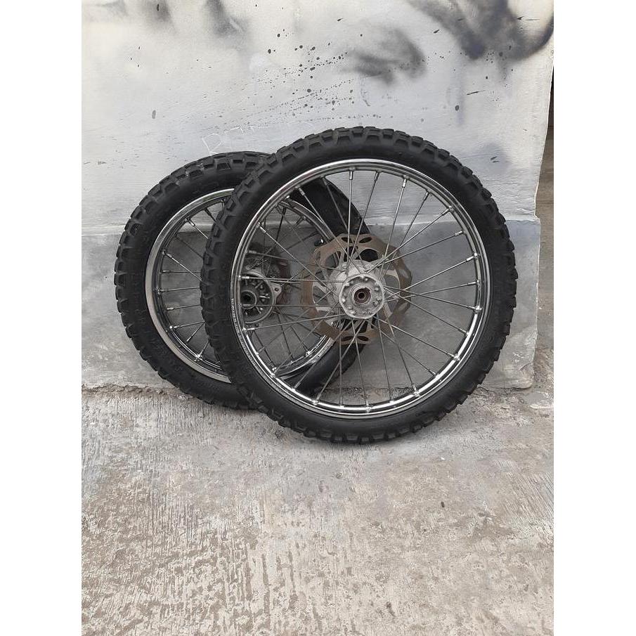 Terlaris Wheelset Original Klx150 Series Velg Ori Klx 150 Ring 16/19 Bonus Piringan