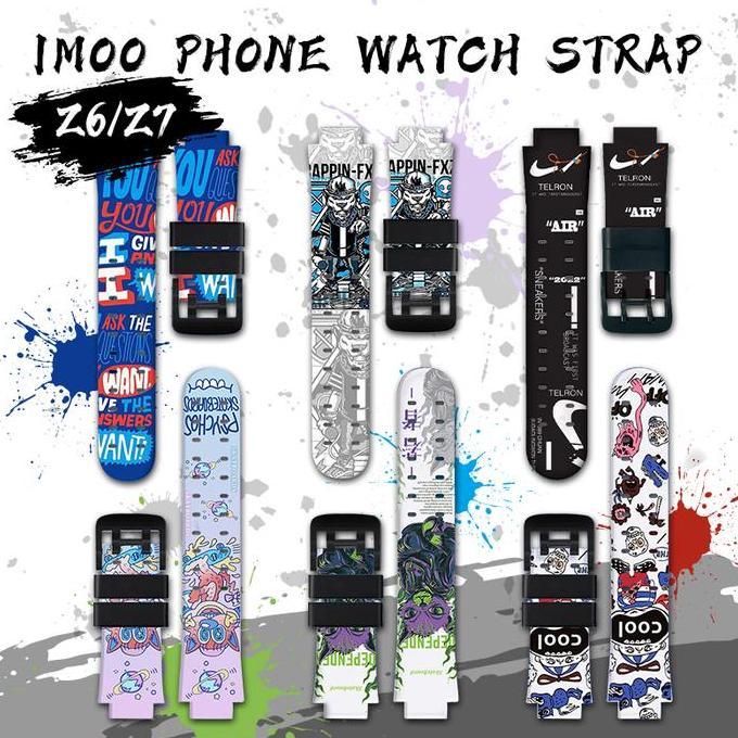 AI164 - Tali Jam untuk Imoo Z1 / Z6 / imoo Z7  Strap / imoo Phone Watch Strap Popular Print Cartoon 