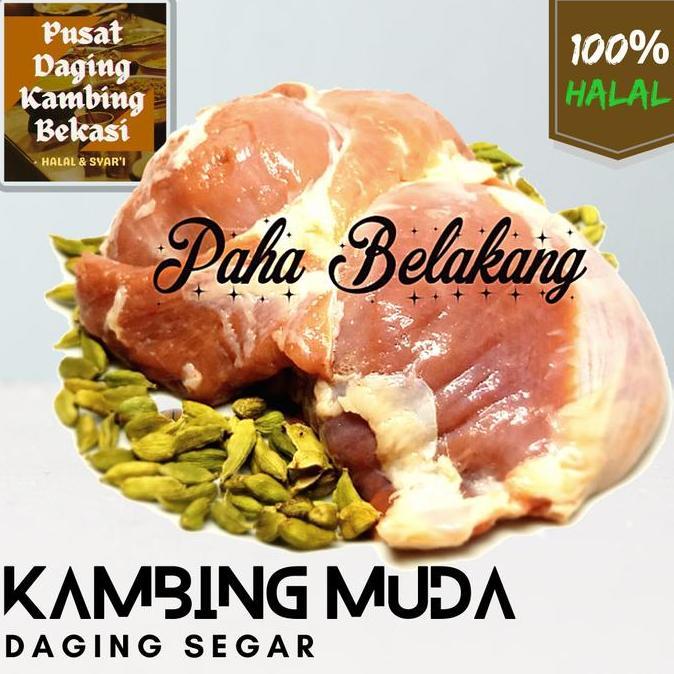 Terlaris Daging Kambing Muda, Paha Belakang, Boneless, Halal, 0.5 Kg