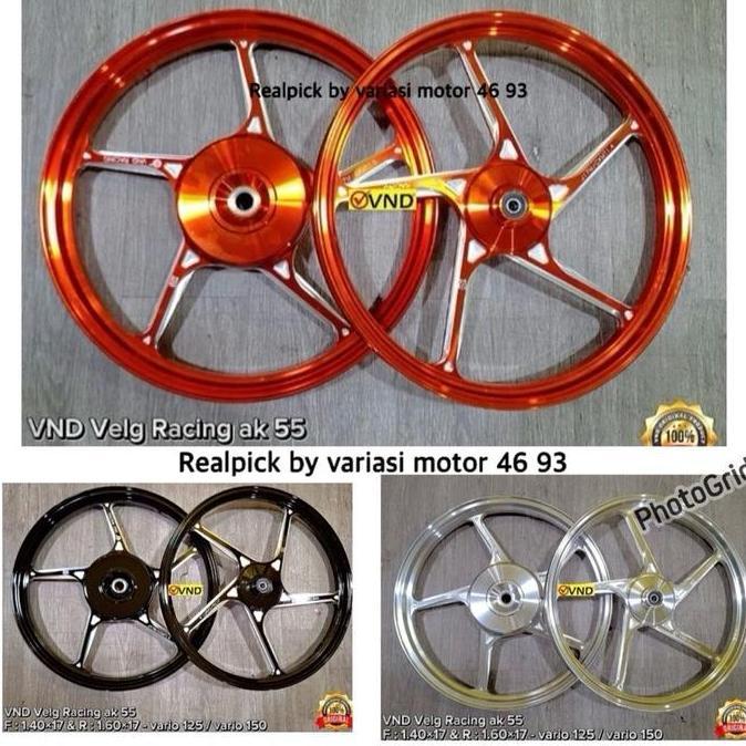 Terlaris Vnd Velg Ak 55 Ring 17 Vario 150/ Vario 125 Pelek Velg Vnd Ak55 Ring 17