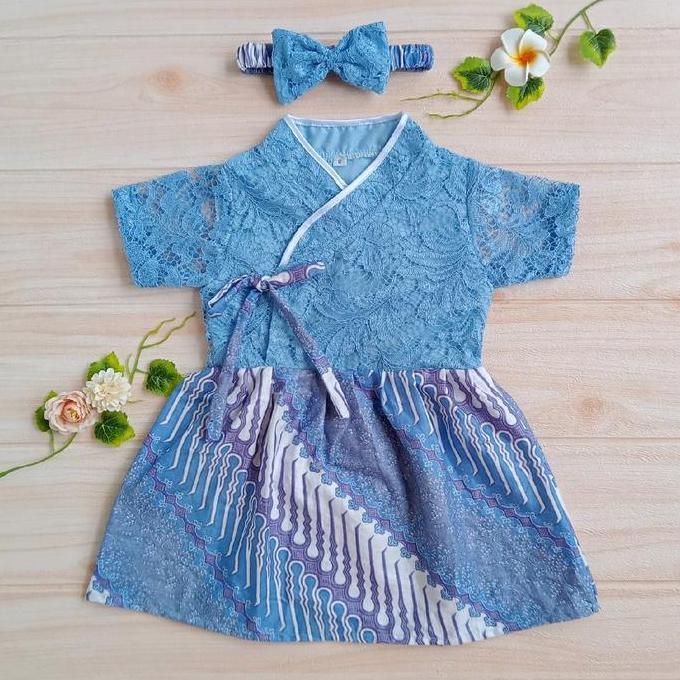 Sale Hanbok Anak / Hanbok Batik / Hanbok Brokat Warna Denim