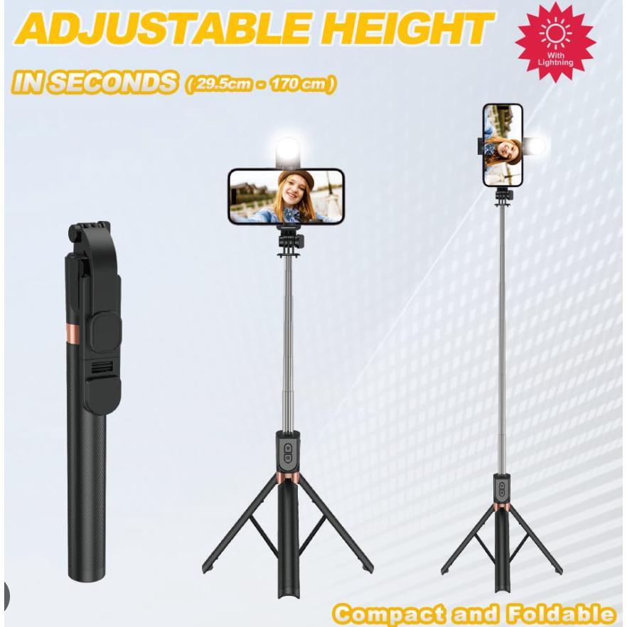 NEW WAKJON TONGSIS 4IN1REMOTE BLUETOOTH + LAMPU LED / TONGSIS 4IN1 LAMPU LED / TRIPOD TONGSIS LAMPU 