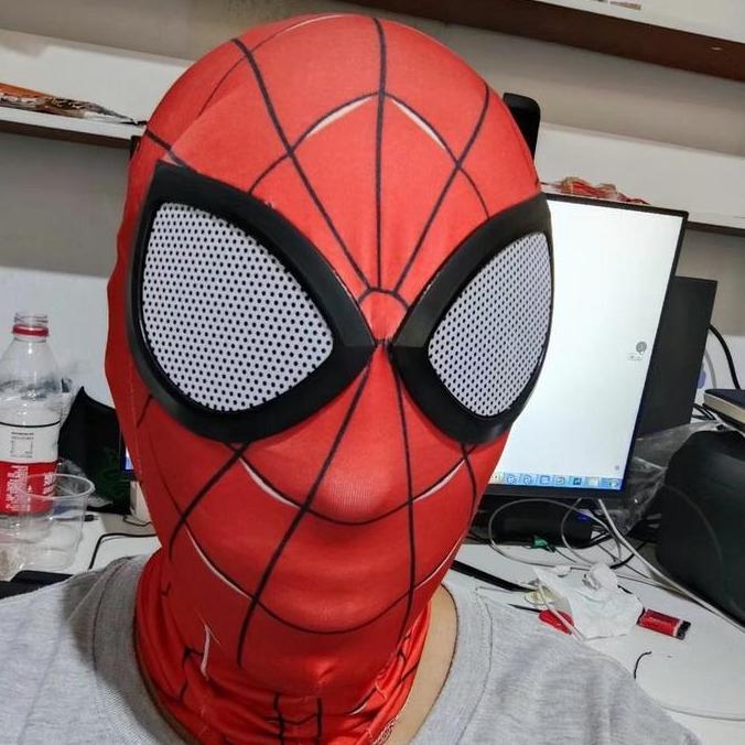 Cuci Gudang  Halloween Cosplay Peregangan Masker Hood Untuk Anak-Anak Dan Orang Dewasa Spider-Man Av