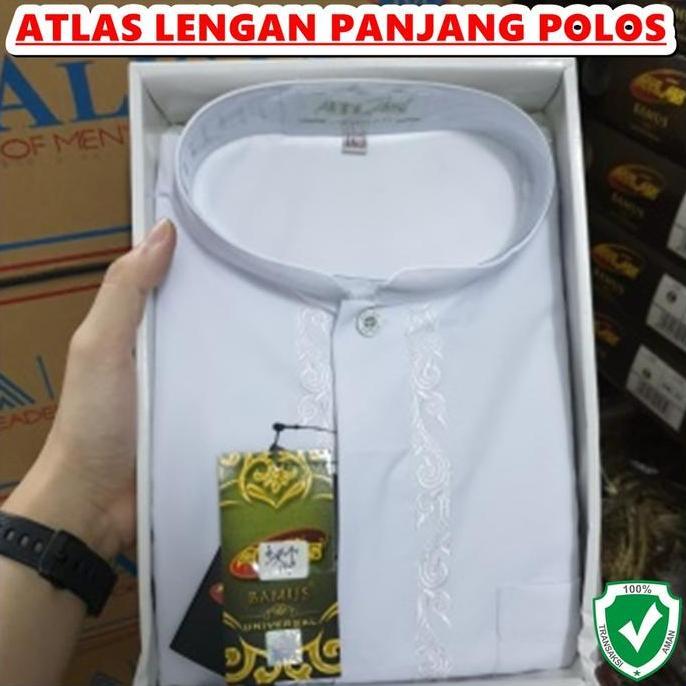 Baju koko pria atlas bamus universal original lengan panjang polos pak