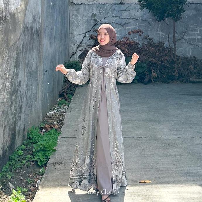 Joley Cloth - Kirana Dress 2 IN 1 Lepas Pasang Gamis Kondangan Terbaru Baju Mewah Dan Pesta Muslim W