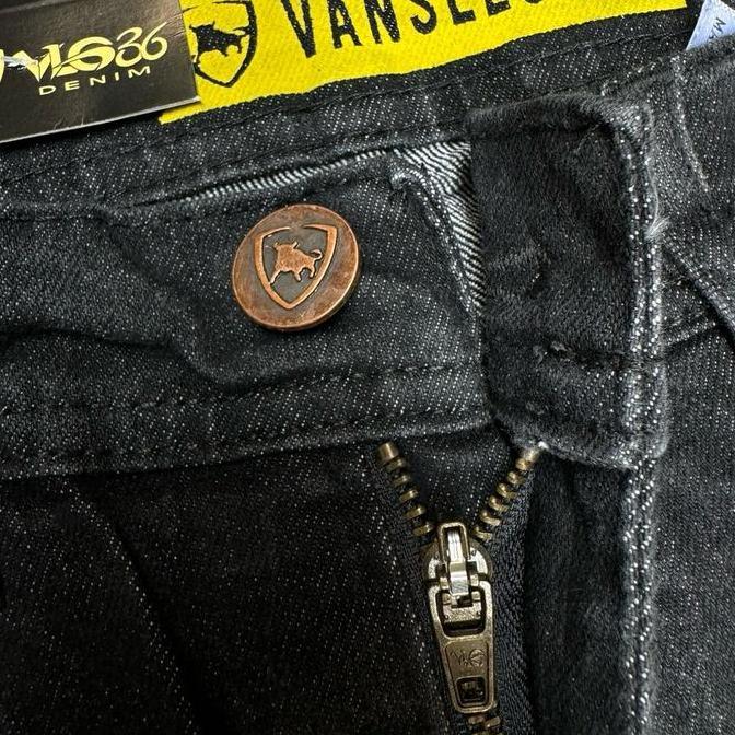 DV326 - SIZE 28-33 [FLASH SALE+COD]Celana Jeans Panjang Cowok VLG36 Sobek Lutut Tidak Tembus - Hitam