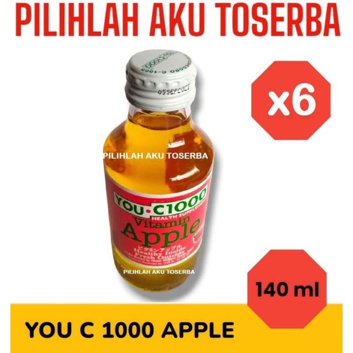 You C 1000 / YOU C1000 APPLE vitamin C 140ml - ( HARGA 6 Botol )