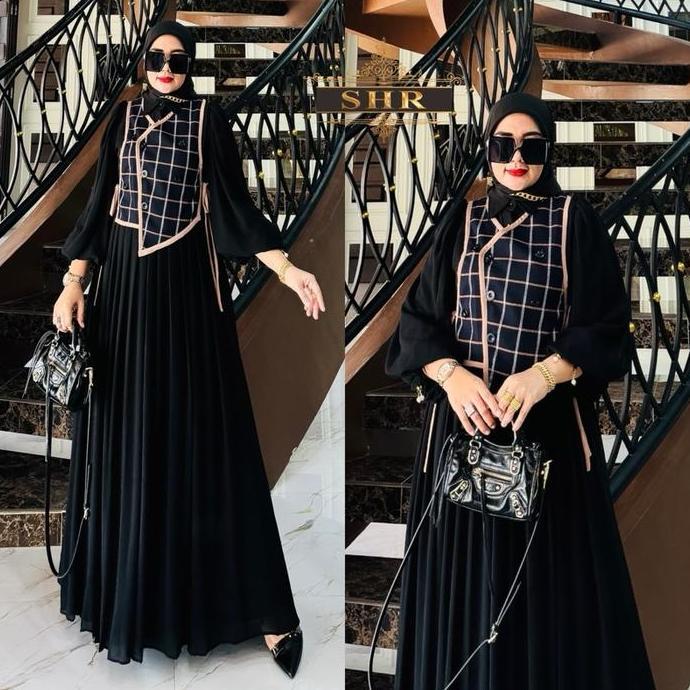 KODE GAMIS SET ROMPI NEW MAXI DRESS CRUTY IMPORT BY SHR 100% ORINAL