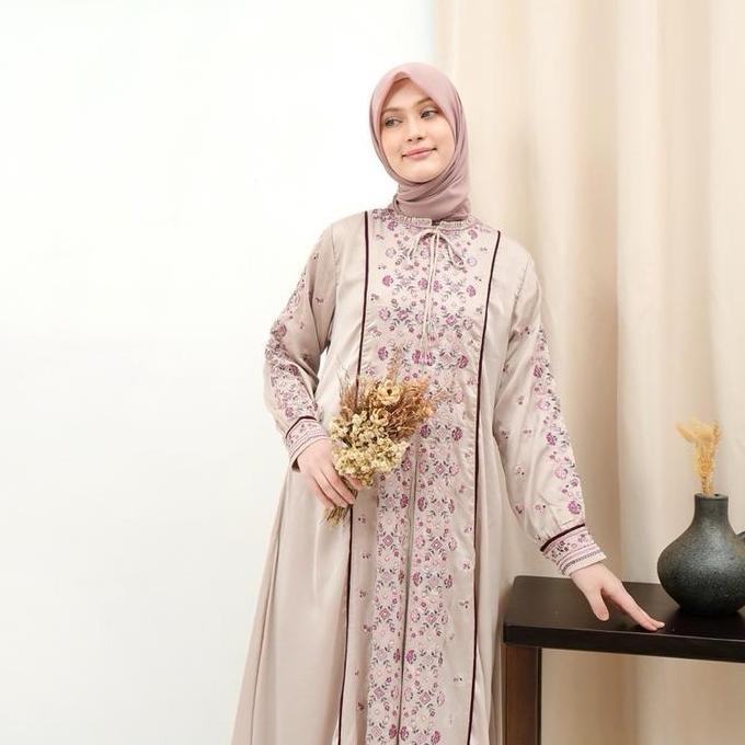 Rita WD 277 / gamis alnam silk  bordir halus dan cantik / gamis mewah dan elegant