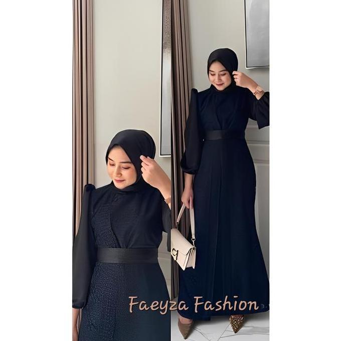 [Gamis Aliya] Pakaian Muslimah Brokat Import Premium Simple Dress Kondangan Party