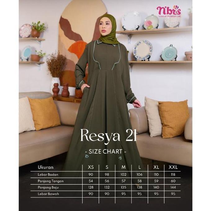 Gamis Nibras RESYA 21 Gamis Wanita Termurah Kekinian Gamis Size Jumbo Nibras Termurah