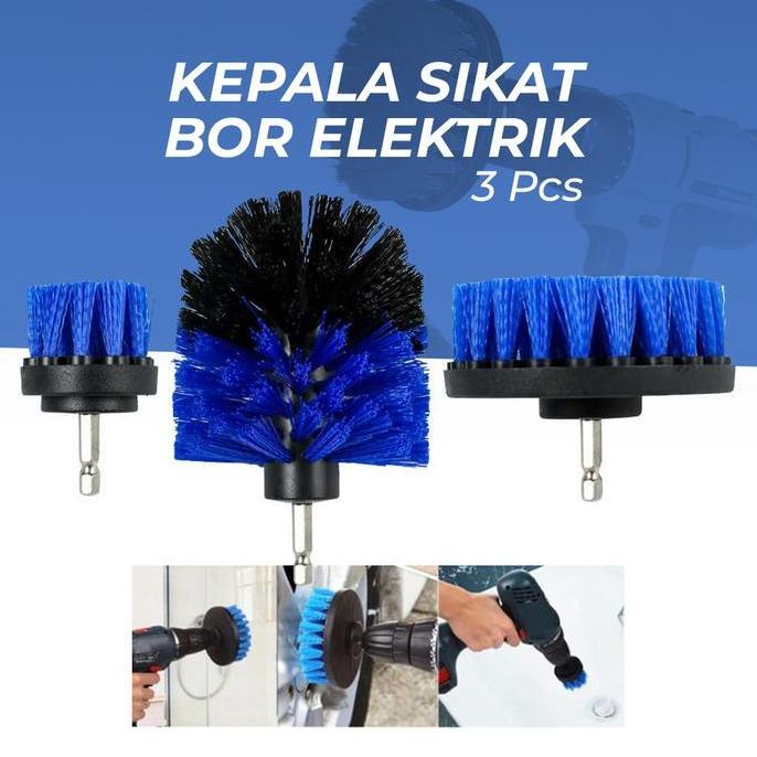 Kepala Sikat Mata Bor Elektrik Pembersih Mobil Karpet Lantai WC