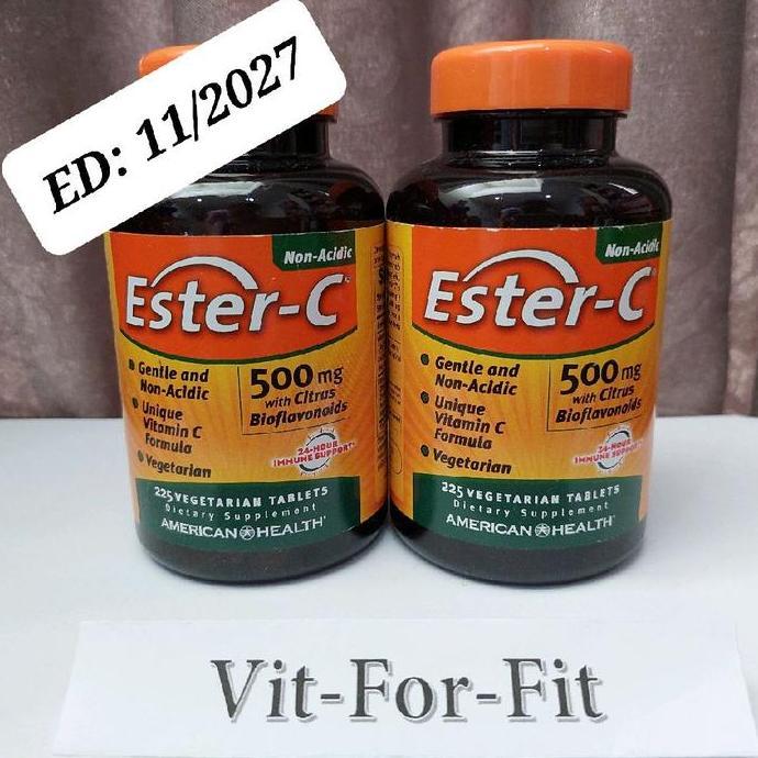 American Health Ester C 500 mg With Citrus Bioflavonoids - 225 tabs || Ester C 500mg