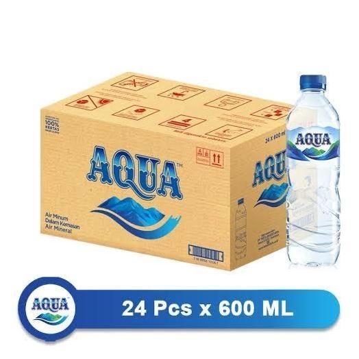 Aqua Air Mineral 600 Ml Botol 1 Dus 24 Pcs