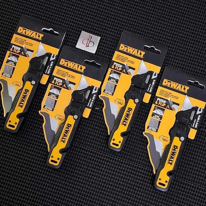 Pisau DEWALT Push and Flip Folding Utility Knife With Storage Original