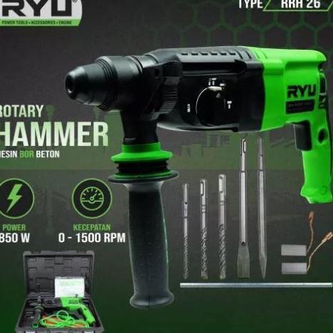 Bor Rotary Hammer RYU RRH26 Bor beton murah Ryu