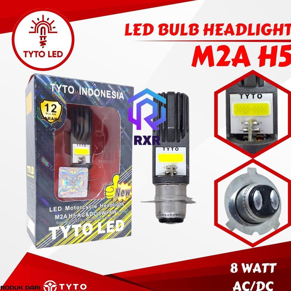 Promo  Lampu Utama Motor M2A Soket H5 8Watt Dual Beam - Tyto