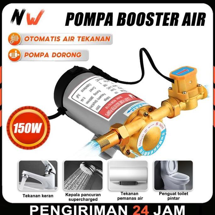 Promo| Pompa Pendorong Tekanan Air Booster Pump 150 Watt - Tekanan Air Kuat & Kerja Otomatis | Untuk