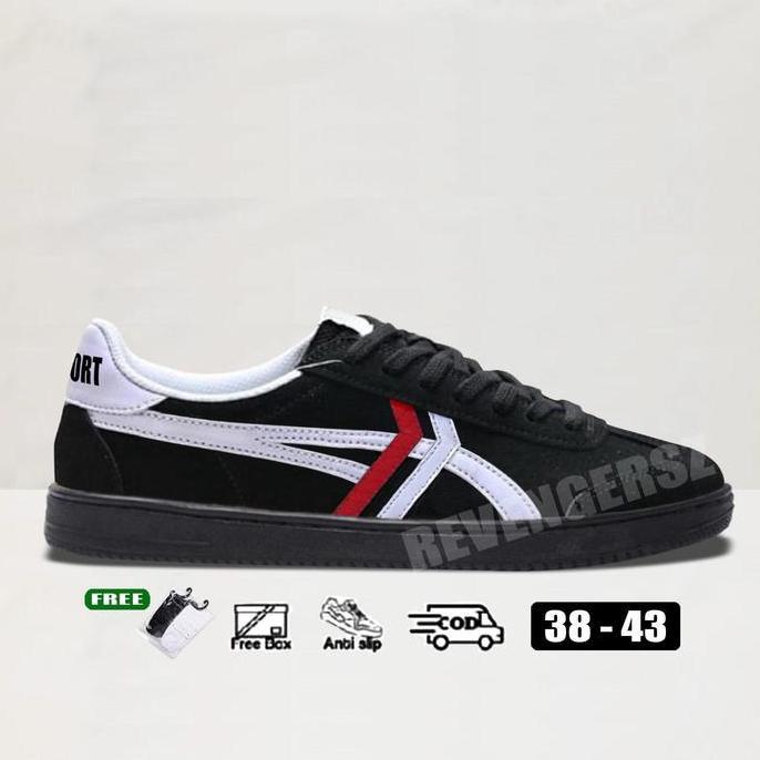 Grosir Sepatu Hitam [Free Kaos Kaki] Sepatu Formal Casual Pria Wanita Sneakers Sepatu Kasual Kerja K