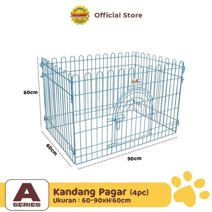 TERMURAH - KANDANG OCTAGON - Kandang Pagar Persegi Ukuran 90x60cm | Kandang Pagar Anjing