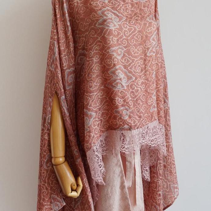 Benangsari Zania Set Kaftan Batik Cap Viscose Wanita Viskos Batwing