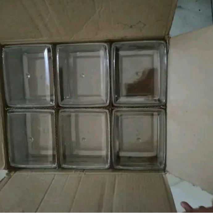 12 pcs toples kue kering 500 gram toples lebaran toples mika bening toples kotak 250gram toples bula