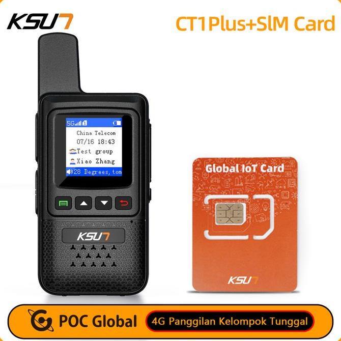 KSUN KSW WALKIE TALKIE ct1plus POC Global HT jarak jauh 1000km Termasuk kartu