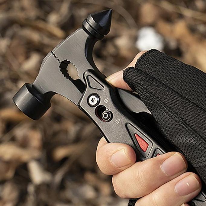 Pisau Saku Lipat Mini Outdoor Survival Serbaguna Multi Tool Palu Tang terlaris
