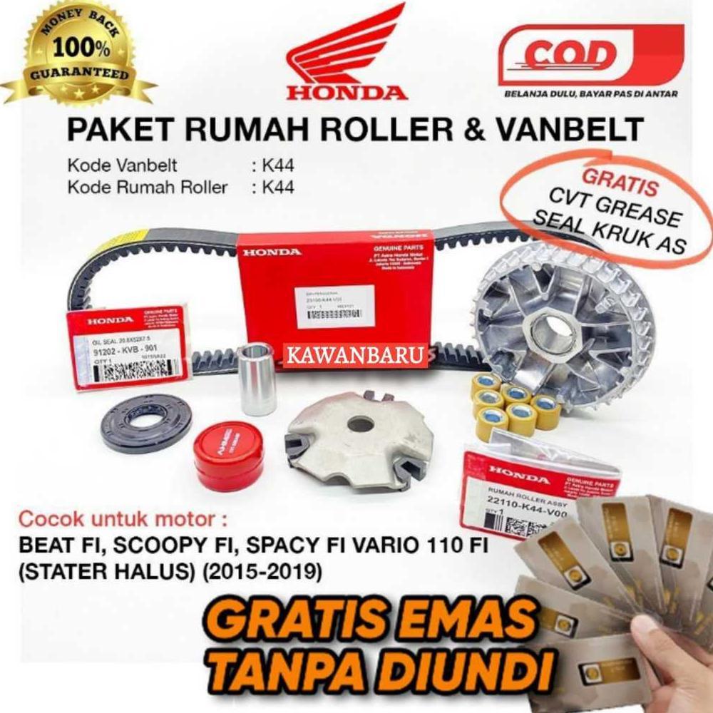 SATU PAKET RUMAH ROLLER SET DAN VANBELT V-BELT , BEAT FI, SCOOPY FI , VARIO 110 FI ,BEAT STREET