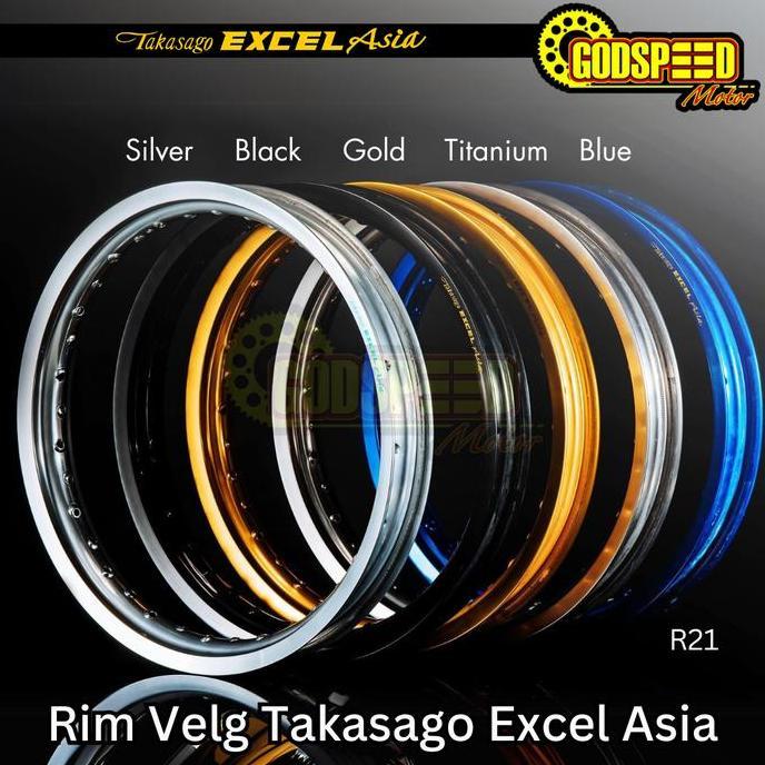VELG TAKASAGO EXCEL ASIA 21 X 160 (36H) BLACK