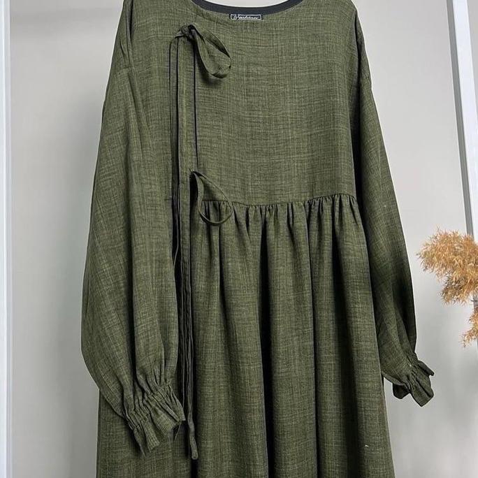 Grosir Byanggioo- Madinah Dress Gamis Remaja Dewasa Katun Madinah Karet Muslim Panjang Pita