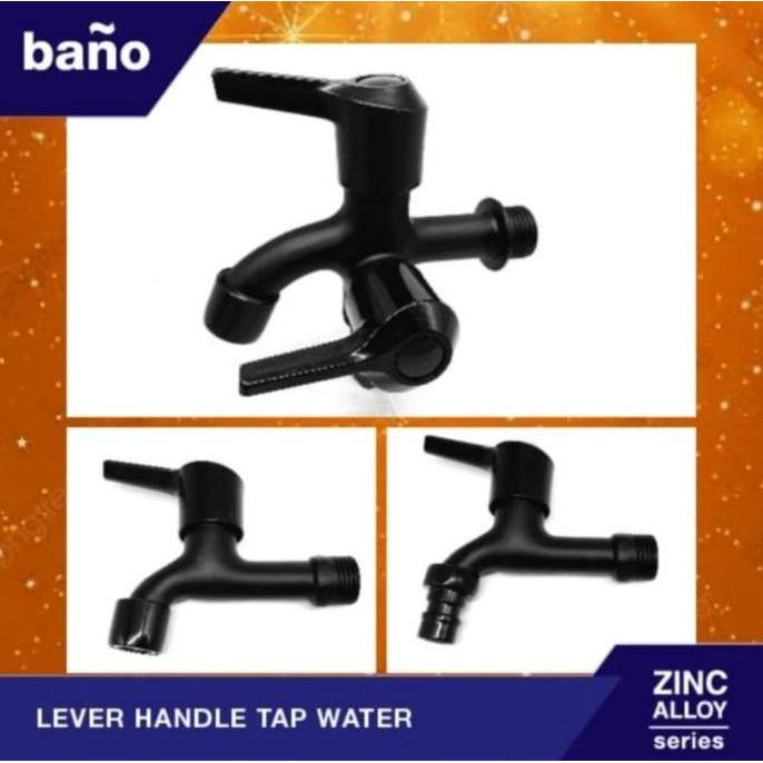 KRAN TAMAN TEMBOK BANO WARNA HITAM / KRAN TEMBOK WARNA HITAM Besi