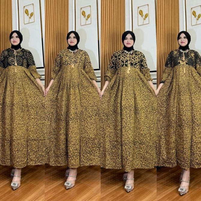Gamis veronika tasel kombinasi | gamis jumbo viral buat kondangan | gamis model terbaru kekinian