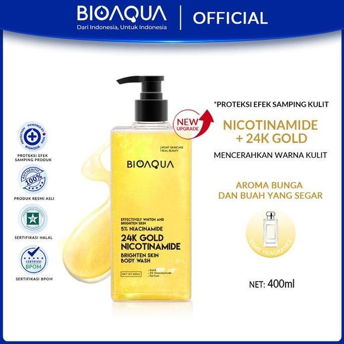 [CUCI GUDANG] / BIOAQUA Whitening Body Wash Sabun Mandi Cair 400ml Sabun Mandi Wangi T
