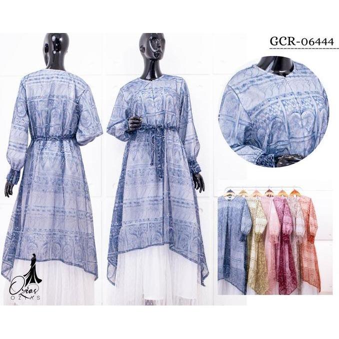 GAMIS OZIAS TILE MOSCREPE PREMIUM 06444 LD 105 I Gamis Fashion Muslimah I Gamis wisuda Rompi Nyaman 