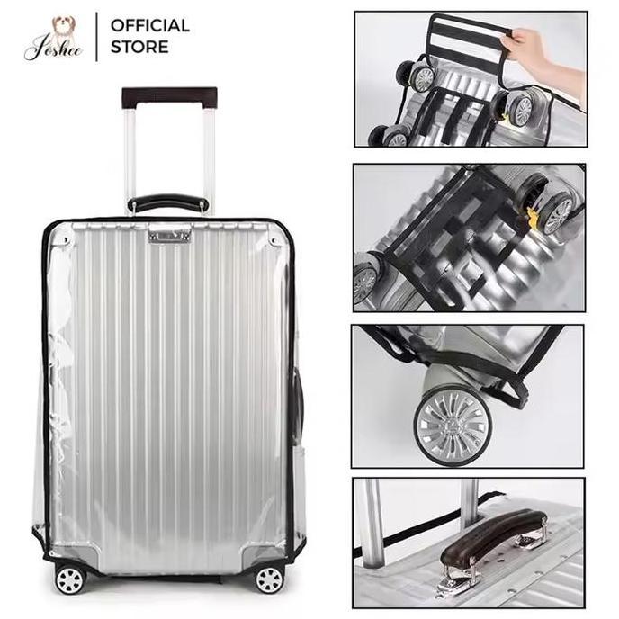 Kelilingaja- Joshee Sarung Koper Luggage Cover Pelindung Bahan Pvc Transparant Tebal Mika Koper