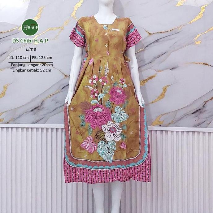 Febolah_Shop9 - Batik H.A.P Daster Chibi Lengan Pendek Ld Standar | Daster Panjang Semata Kaki 3 Kan